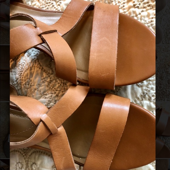 Clark’s Tan/Camel Dressy Leather Sandals - Wide - Picture 7 of 10